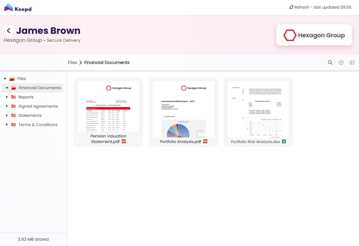 Document vault screenshot
